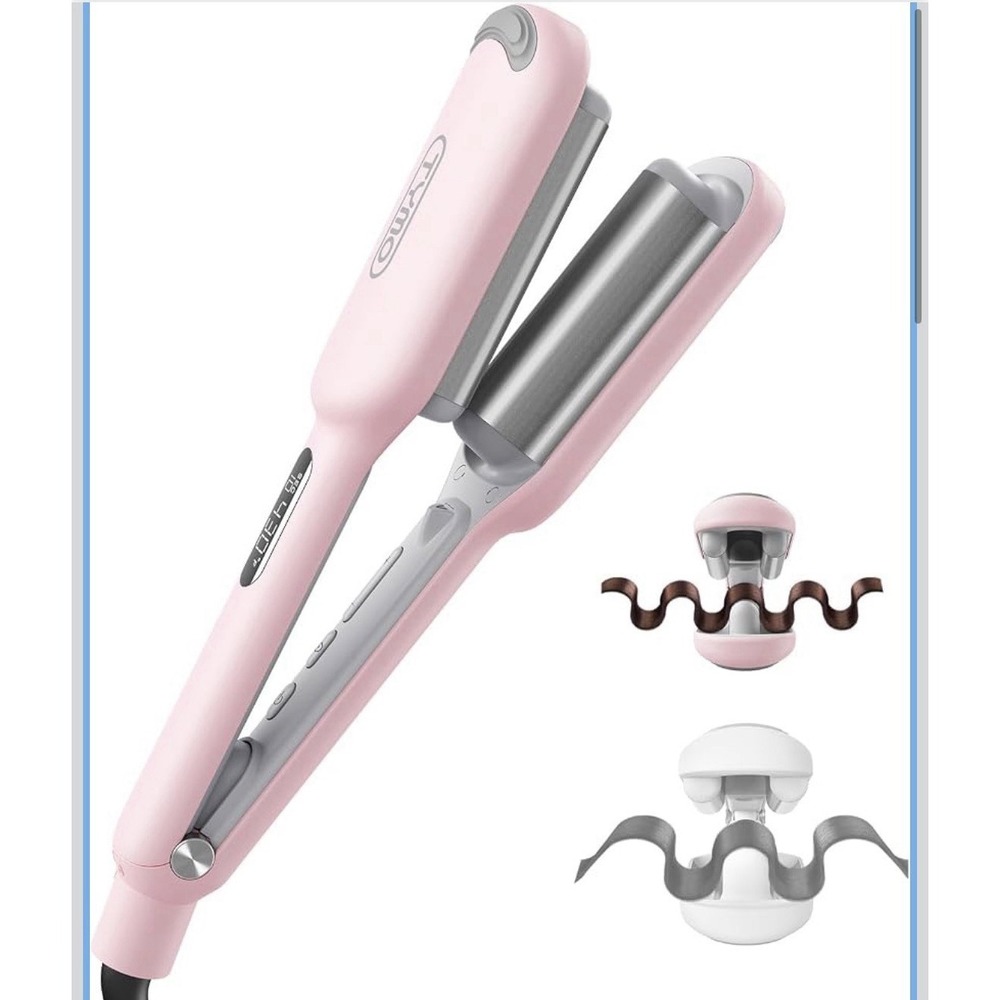12N32/ Curling Iron Hair Crimper Waver - TYMO ROVY Beach Waves Curling Wand